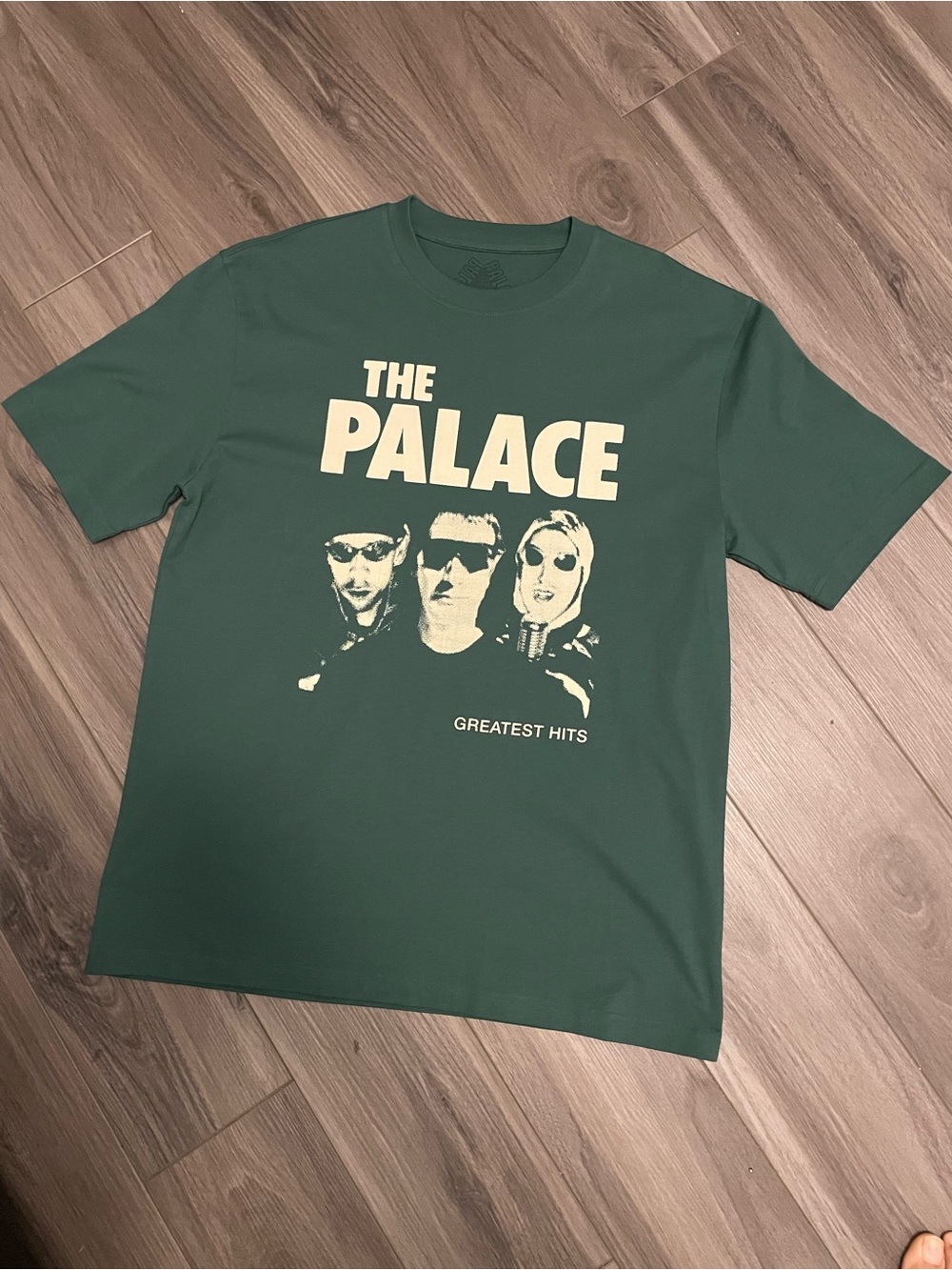 PALACE Green Graphic 'Greatest Hits' Band Tee